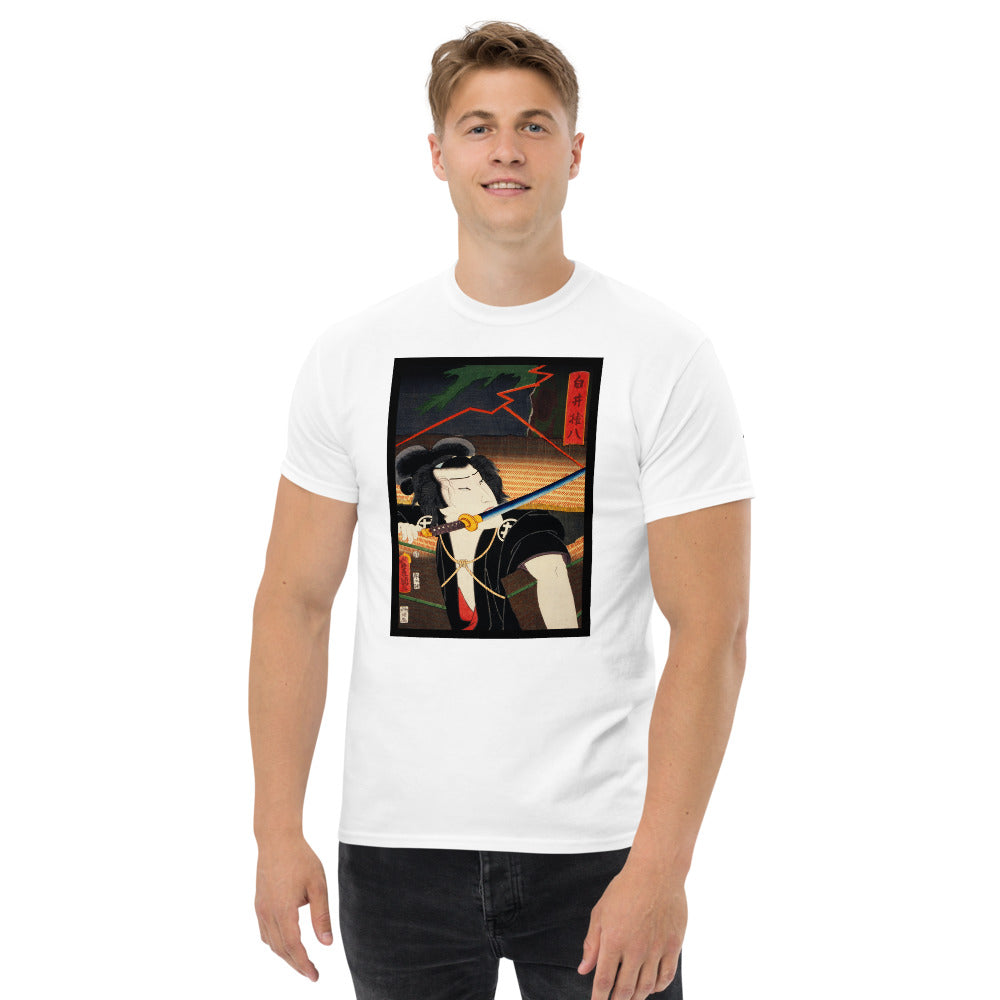 Portraits of Actors Ozuki Men's heavyweight tee