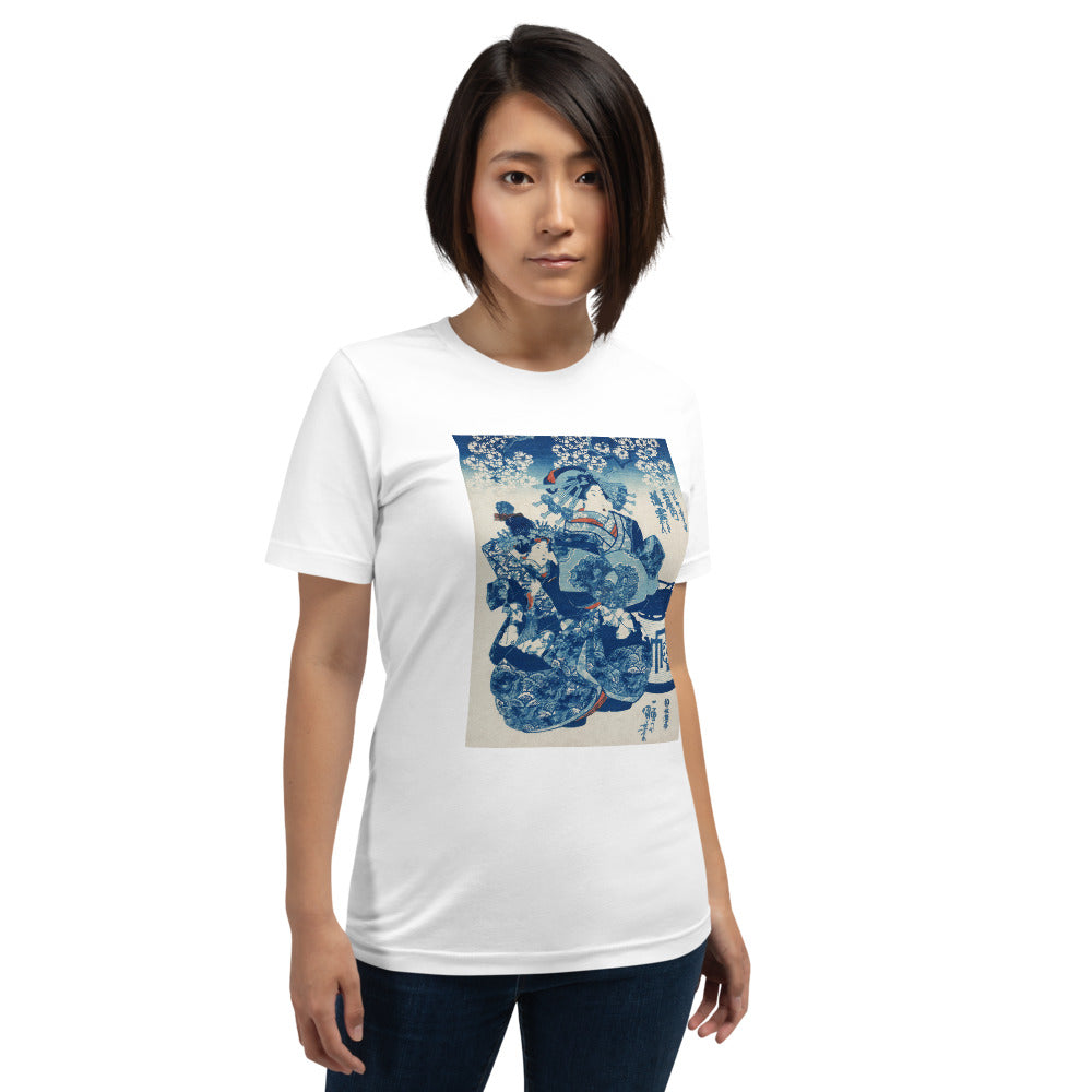 Ozuki Tee Tamaya uchi Usugumo by Utagawa Kuniyoshi (1753-1806) Short-Sleeve Unisex T-Shirt
